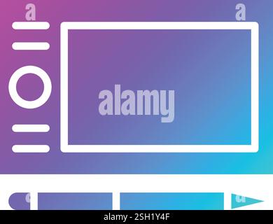 Graphic Tablet Vector Icon Design Illustration Stock Vector