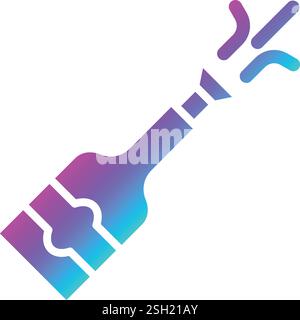 Champagne Vector Icon Design Illustration Stock Vector