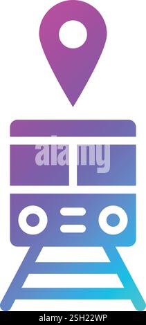 Train station Vector Icon Design Illustration Stock Vector
