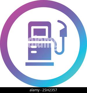 Gas station Vector Icon Design Illustration Stock Vector
