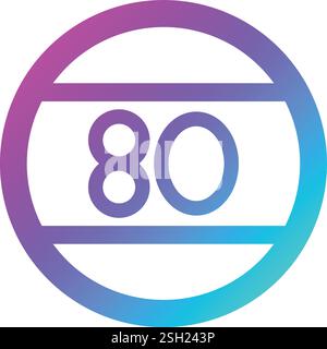 Speed limit Vector Icon Design Illustration Stock Vector
