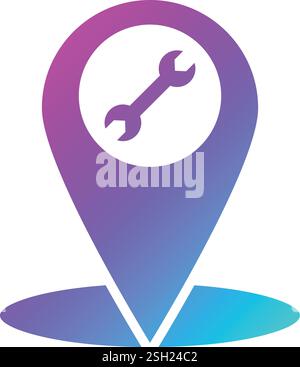 Workshop location Vector Icon Design Illustration Stock Vector