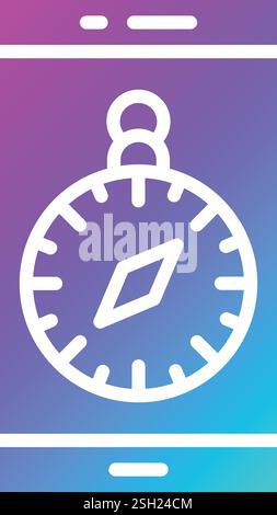 Location app Vector Icon Design Illustration Stock Vector