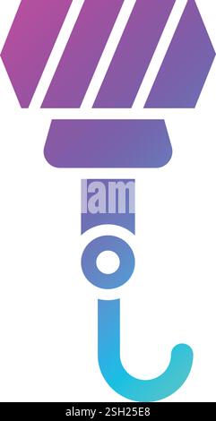 Hook Vector Icon Design Illustration Stock Vector