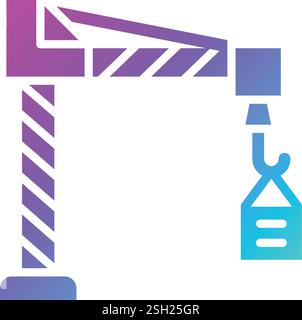 Crane Vector Icon Design Illustration Stock Vector