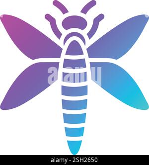 Dragonfly Vector Icon Design Illustration Stock Vector