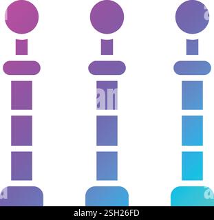 Bollards Vector Icon Design Illustration Stock Vector