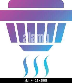 Smoke detector Vector Icon Design Illustration Stock Vector