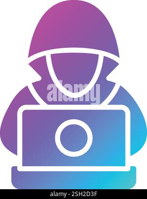 Hacker Vector Icon Design Illustration Stock Vector