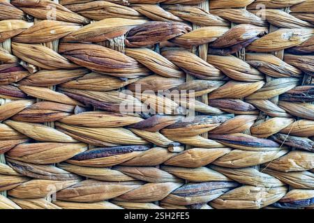 Wicker Weave - laundry basket Stock Photo