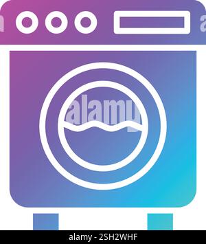 Washing machine Vector Icon Design Illustration Stock Vector