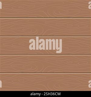 Wood texture background. Five wooden boards in flat design. Vector illustration Stock Vector