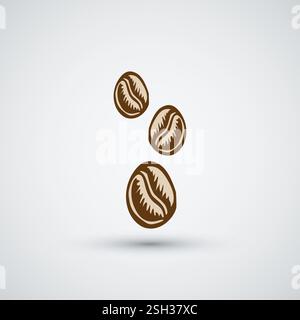 Coffee Bean Logo Icon Vector Design Template Stock Vector