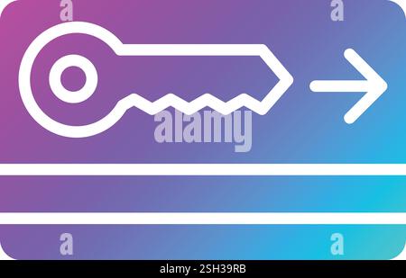 Key card Vector Icon Design Illustration Stock Vector
