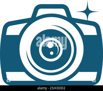 Photo camera logo icon design template Stock Vector