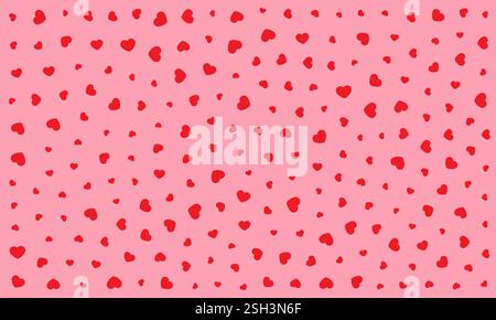 Happy Valentines Day Background. Background with hearts for Valentines Day. Vector illustration. Stock Vector