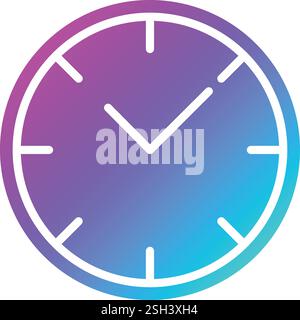 Wall clock Vector Icon Design Illustration Stock Vector