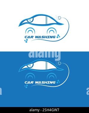 Car Wash logo designs concept vector, Automotive Cleaning logo template, Vector illustration Stock Vector