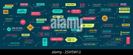 Callouts. Text titles decoration frames textbox for web pages recent vector callouts colorful set Stock Vector