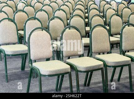 Rows of chairs in hotel conference and meeting rooms Stock Photo