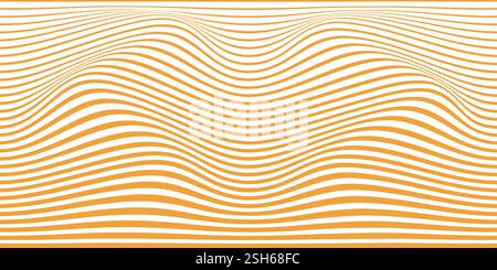 Orange Wavy Lines Creating a Dynamic and Abstract Pattern on White Background Stock Vector