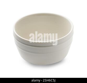 empty white bowl isolated on white background Stock Photo