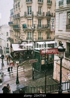PARIS UNDER SNOW Stock Photo