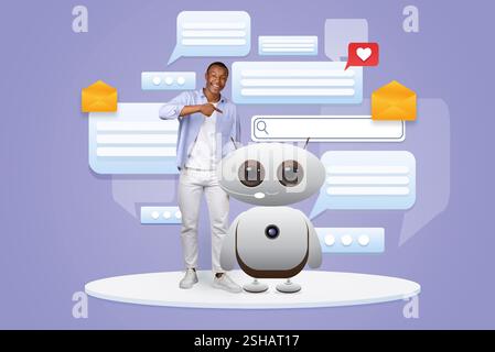 AI assistant boosts human connection through modern technology Stock Photo