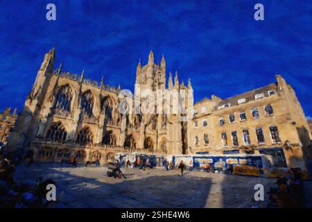 Bath Abbey, Bath, Somerset, England. Stock Photo