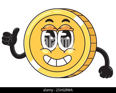 A cartoon gold coin happy and smiling Stock Vector Image & Art - Alamy