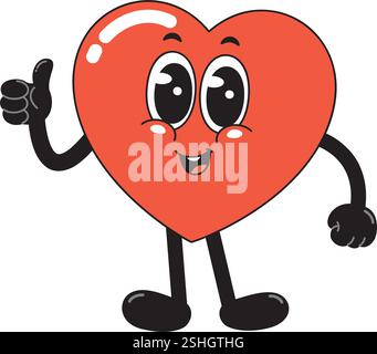 cute cartoon heart smiling happy character Stock Vector Image & Art - Alamy