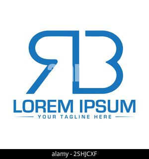 RB Letter Logo Design Stock Vector