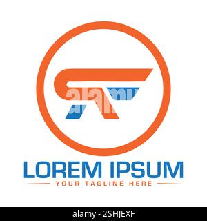 RF Letter Logo Design Stock Vector