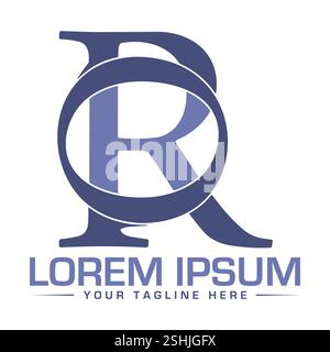 RO Letter Logo Design Stock Vector