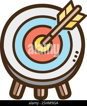 Business goal vector doodle illustration and graphic. Part of business and office category. Stock Vector
