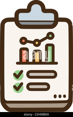Business reports vector doodle illustration and graphic. Part of business and office category. Stock Vector