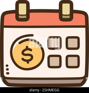 Business schedule vector doodle illustration and graphic. Part of business and office category. Stock Vector