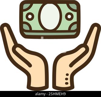 Investments vector doodle illustration and graphic. Part of business and office category. Stock Vector