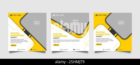 Digital marketing social media post template Stock Vector
