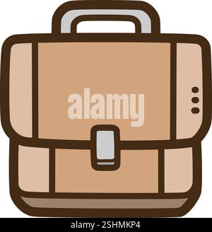Portfolio vector doodle illustration and graphic. Part of business and office category. Stock Vector