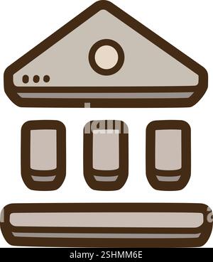 Office vector doodle illustration and graphic. Part of business and office category. Stock Vector