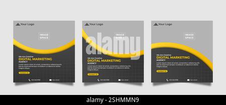 Digital marketing social media post template Stock Vector