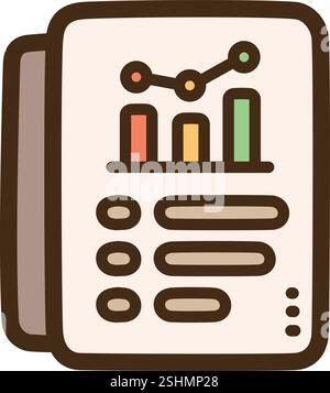 Document vector doodle illustration and graphic. Part of business and office category. Stock Vector