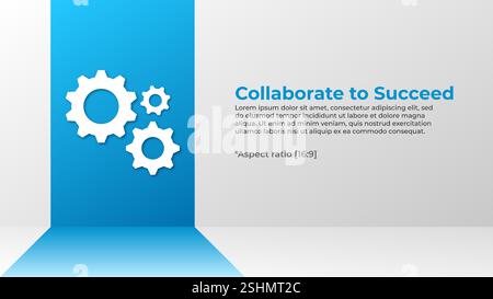 Team Collaboration Business Presentation Background Stock Vector