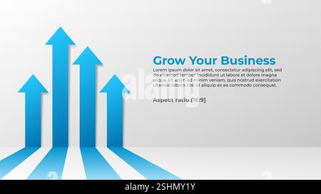 Startup Growth Business Presentation Background Stock Vector