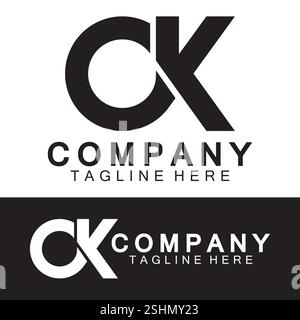 Initial Letter CK Logo Design Vector Template. Stock Vector