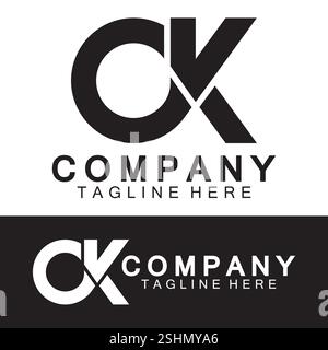 Initial Letter CK Logo Design Vector Template. Stock Vector