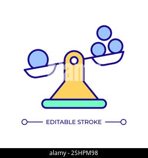 Scales weight RGB color icon Stock Vector