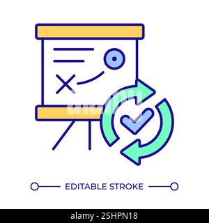 Strategy planning RGB color icon Stock Vector