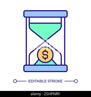 Time value RGB color icon Stock Vector